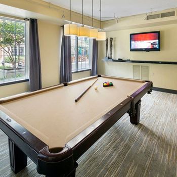 Resident social lounge with Wi-Fi and billiards table